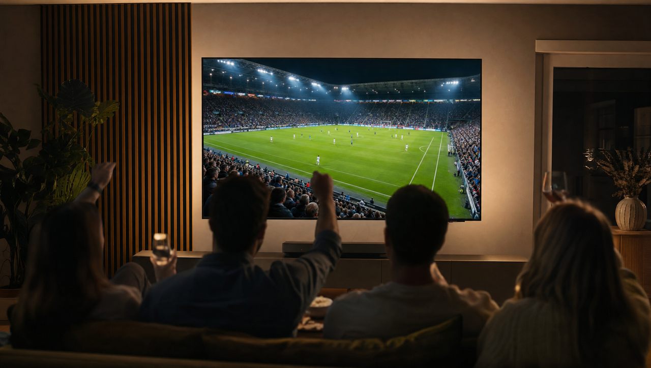 Match de sport en direct sur une télévision via l’IPTV en Suisse